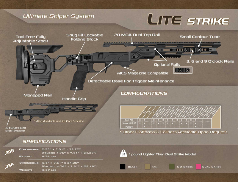 Cadex Defense Cadex Strike Lite Strike Rifle Chassis