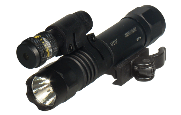 Leapers, Inc. - UTG UTG LED Weapon Light with QD Mount and Adjustable Red Laser