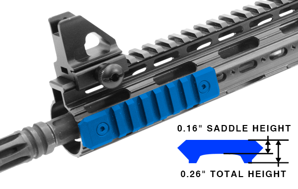 Leapers, Inc. - UTG UTG PRO Low Pro Mid Length Rail for Super Slim Rail, 7 Slots