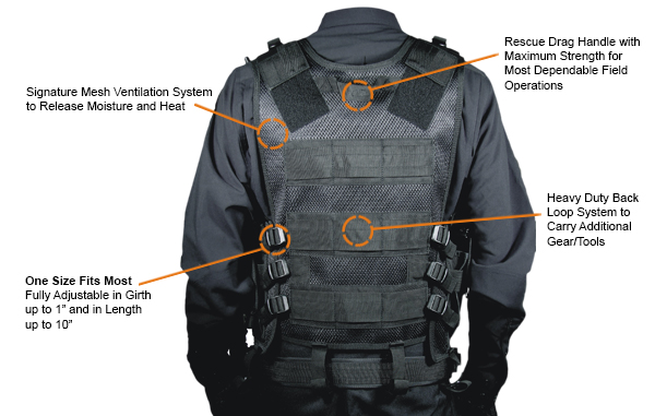 Leapers, Inc. - UTG UTG 547 Law Enforcement Tactical Vest, Black