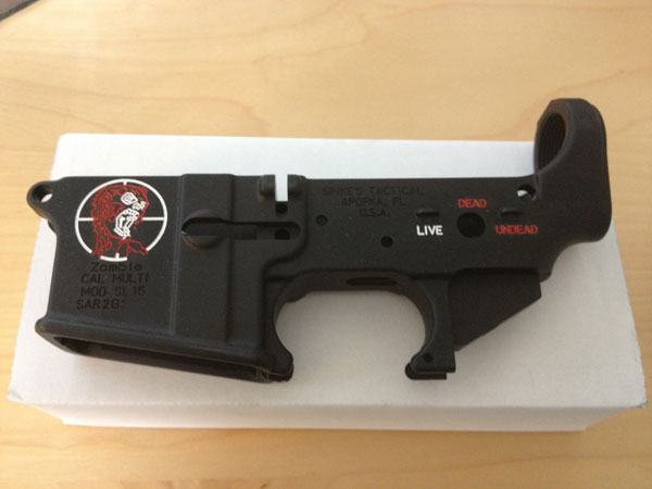 Spike's Tactical Spikes Tactical Stripped Zombie Lower Color Fill