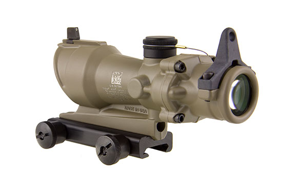 Trijicon Trijicon ACOG 4x32 Scope with Amber Center Illumination for M4A1 â€“ includes Flat Top Adapter, Back