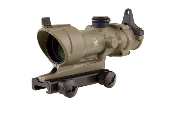 Trijicon Trijicon ACOG 4x32 Scope with Amber Center Illumination for M4A1 â€“ includes Flat Top Adapter, Back