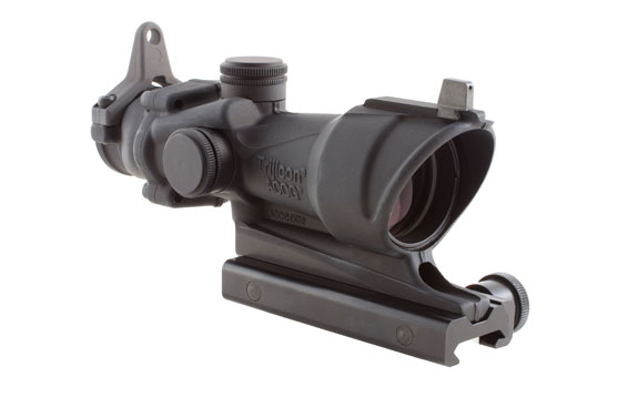 Trijicon Trijicon ACOG 4x32 Scope with Amber Center Illumination for M4A1 â€“ includes Flat Top Adapter, Back