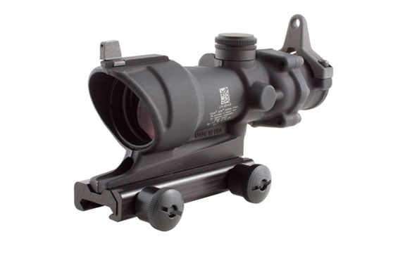 Trijicon Trijicon ACOG 4x32 Scope with Amber Center Illumination for M4A1 â€“ includes Flat Top Adapter, Back