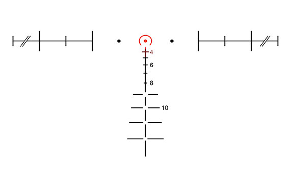 Trijicon ACOG 3.5x35 Scope, Dual Illuminated Red Horseshoe .308 M240 BDC Reticle with  TA51 Mount