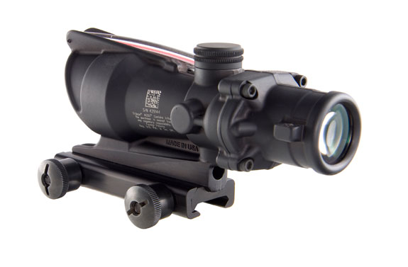 Trijicon Trijicon 4x32 ACOG, Dual Illuminated Red Chevronronronron .223 Ballistic Reticle with  TA51 Flattop 