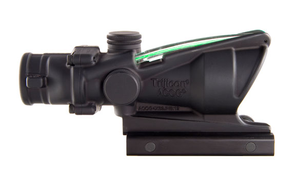 Trijicon Trijicon 4x32 ACOG, Dual Illuminated Green Chevronronronron .223 Ballistic Reticle with  TA51 Flatto