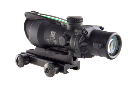 Trijicon Trijicon 4x32 ACOG, Dual Illuminated Green Chevronronronron .223 Ballistic Reticle with  TA51 Flatto