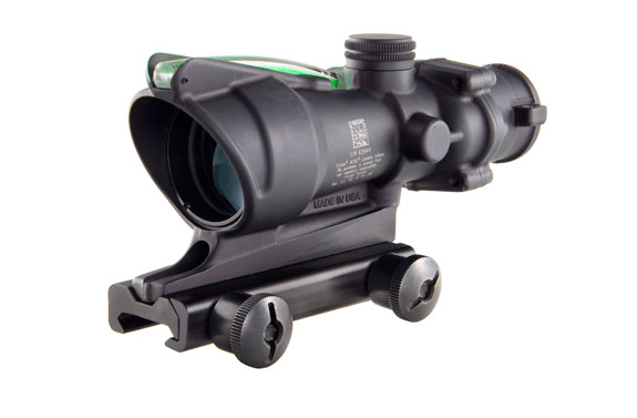 Trijicon Trijicon 4x32 ACOG, Dual Illuminated Green Chevronronronron .223 Ballistic Reticle with  TA51 Flatto