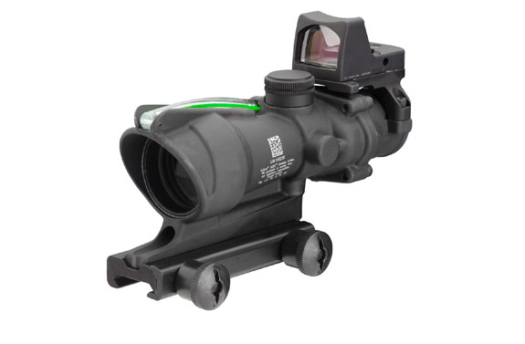 Trijicon Trijicon ACOG 4x32 Scope, Dual Illuminated Green Chevron .223 Ballistic Reticle, 3.25 MOA RMR Sight,