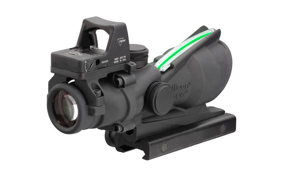 Trijicon Trijicon ACOG 4x32 Scope, Dual Illuminated Green Chevron .223 Ballistic Reticle, 3.25 MOA RMR Sight,