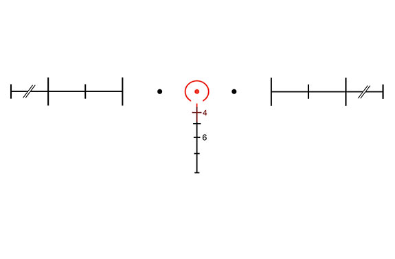 Trijicon Trijicon ACOG 4x32 Scope, Dual Illuminated Red Horseshoe / Dot 6.8 Ballistic Reticle with  TA51 Moun