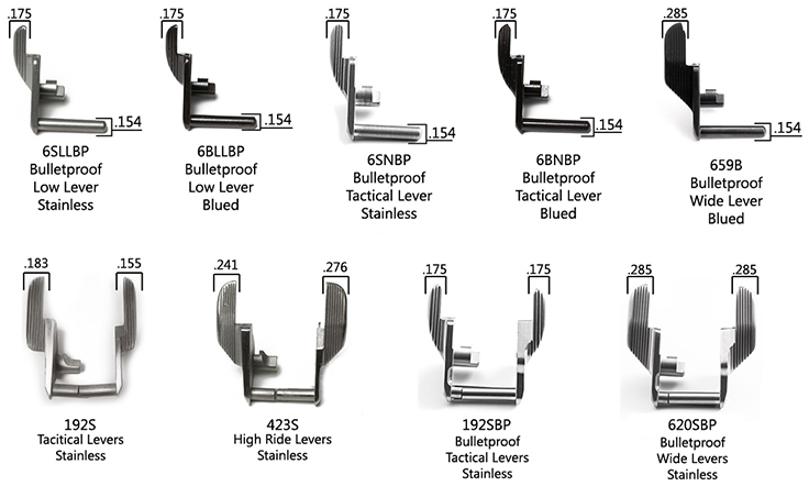 Wilson Combat Wilson Combat Ambidextrous Thumb Safety, Tactical Levers, Bullet Proof, Stainless